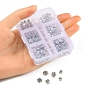 120Pcs 6 Style Tibetan Style Alloy Flower Beads TIBE-YW0001-26-6