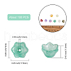 100Pcs Transparent Spray Painted Glass Beads GLAA-CJ0001-62-2