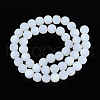 Frosted Imitation Jade Glass Beads Strands GLAA-T032-J8mm-MBB02-1