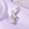 Angel Glass Beaded & Alloy Pendant Decorations HJEW-MZ00192-06-1