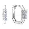Geometric Silver Earrings with Zirconia MK1396-2-1