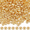Beebeecraft 300Pcs 4 Styles Brass Crimp Beads KK-BBC0014-69-1