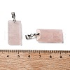 Natural Rose Quartz Faceted Pendants G-U031-04P-01-3