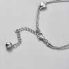Brass Multi-Strand Anklets AJEW-B005-21P-3
