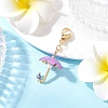 Umbrella Handmade Glass Seed Beaded & Acylic Pendant Decorations Sets HJEW-MZ00280-01-1
