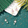 CREATCABIN 50Pcs Real 18K Gold Plated Brass Horizontal Loop French Earring Hooks KK-CN0001-81-5
