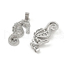 Brass Micro Pave Cubic Zirconia Pendants KK-C093-14P-2