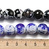 Faceted Natural Fire Crackle Agate Beads Strands G-F447-12mm-G-5