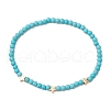 Dyed Synthetic Turquoise Beads Stretch Bracelets for Women Men BJEW-JB11311-03-1