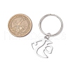 Ocean Theme 304 Stainless Steel Keychains KEYC-JKC01213-02-3