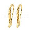 Brass Earring Hooks EJEW-R025-14G-1