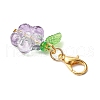 Flower Glass Pendant Decorations HJEW-JM03336-5