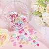 CHGCRAFT 560Pcs 7 Colors Opaque Acrylic Linking Rings MACR-CA0001-41-5