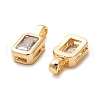 Brass Micro Pave Cubic Zirconia Charms X-KK-F870-05G-2