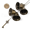 3Pcs Iron Bell & Alloy Key Charm Hanging Ornaments HJEW-JM03429-5