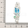 Brass Micro Pave Clear Cubic Zirconia Fold Over Clasps KK-U037-16P-03-3