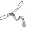 Non-Tarnish 304 Stainless Steel Horse Eye Link Chain Necklace NJEW-D045-07P-3