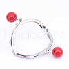 Iron Purse Frame Handle with Solid Color Acrylic Beads FIND-Q038P-D11-2