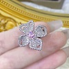 Brass Rhinestone Finger Rings for Women FS-WGC1A7E-04-3