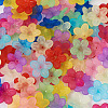 Yilisi 200Pcs 10 Colors Frosted Acrylic Bead Caps MACR-YS0001-02-15