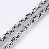 201 Stainless Steel Byzantine Chain Necklaces NJEW-F222-11P-2