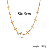 Elegant Vintage Hollow Stainless Steel Link Chain Necklaces for Women WE8601-6-2