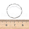 Anti-Tarnish Rhodium Plated 925 Sterling Silver Minimalist Wave Finger Ring for Women JR873A-3
