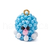 Seed Beads Beaded Charms PALLOY-MZ00360-2