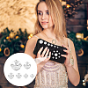 AHADERMAKER 90Pcs 6 Style Flat Round Sew on Rhinestone RGLA-GA0001-09-6