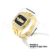 Brass Micro Pave Cubic Zirconia Finger Rings SI4821-1-2