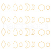 Unicraftale 32Pcs 8 Style 304 Stainless Steel Linking Rings STAS-UN0041-35-1