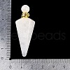 Natural Quartz Crystal Faceted Cone Openable Perfume Bottle Big Pendants G-L524-18G-11-4