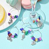 Fish Alloy Wine Glass Charms AJEW-JO00225-2