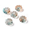 35Pcs Transparent Spray Painted Glass Beads GLAA-YW0001-70-2