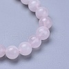 Adjustable Natural Rose Quartz Braided Round Beaded Bracelets BJEW-PH01416-2