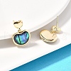 Abalone Shell/Paua Shell Dangle Ear Studs EJEW-L099-05G-2