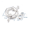 Brass Spring Ring Clasps KK-L082E-01S-3