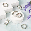 Yilisi 6Pcs 6 Style 202 & 304 Stainless Steel Grooved Finger Ring for Men Women RJEW-YS0001-01-5