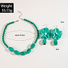 Flower Bohemian Style Acrylic with CCB Plastic Pendant Necklace & Dangle Earring FS-WGA3A51-01-2