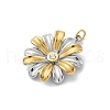 304 Stainless Steel Rhinestone Pendants STAS-E550-22G-2