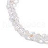 Flower Natural Shell & Glass Beaded Stretch Bracelet BJEW-JB10184-01-4