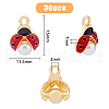 HOBBIESAY 30Pcs Alloy Pendants ENAM-HY0002-99-2