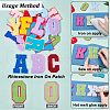 Alphabet Towel Embroidery Style Cloth Iron on/Sew on Patches DIY-WH0308-183-5