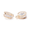 Alloy Clear Cubic Zirconia Charms ZIRC-A022-04G-2