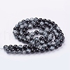Spray Painted Crackle Glass Beads Strands CCG-Q002-10mm-11-2