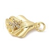 Brass Micro Pave Cubic Zirconia Pendants KK-K298-12G-2