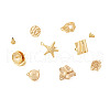 16Pcs 8 Style Brass Stud Earring Findings FIND-TA0001-85-12