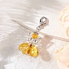 Angel Glass Pendant Decorations HJEW-MZ00260-06-1