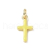 Real 18K Gold Plated Eco-Friendly Rack Plating Brass Enamel Pendants KK-F845-40G-06-1