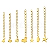 7Pcs 7 Styles 304 Stainless Steel Chain Extender STAS-FS0001-49G-1